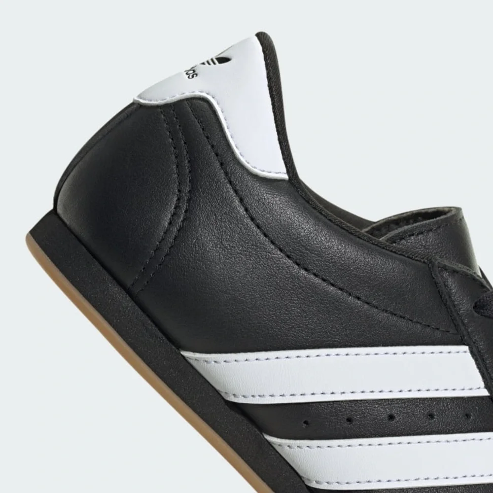 adidas Women's Black Sneakers with White Stripes - Picture 3 of 13